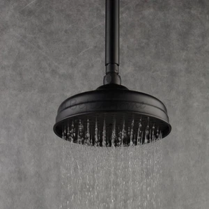 Oil Rubbed Bronze Black 8 inch Round Rain Shower Head Replace Bath Top Sprayer - Picture 1 of 4