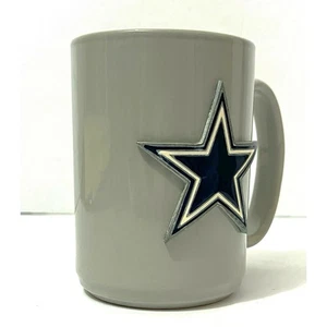 Dallas Cowboys NFL 4 1/2" Kaffee Tee Becher grau mit appliziertem Stern 3D Logo - Bild 1 von 6