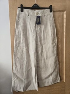 Ralph Lauren Pure Linen Ladies Trousers, Beige, New - Picture 1 of 10