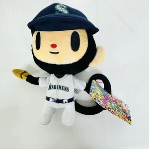 Muñeca de peluche blanca MLB Seattle Mariners Monkey Maxx Tokidoki 8 pulgadas - Imagen 1 de 4