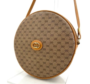 Vintage GUCCI Crossbody Bag Micro GG PVC Leder Beige Schultertasche Authentisch - Bild 1 von 24