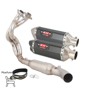For Kawasaki Ninja 650 Z650 2023-2025 Full System Set Exhaust Muffler Front Pipe - Picture 1 of 17