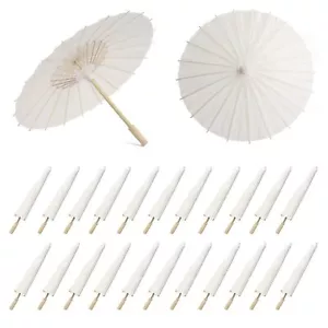 24 Pcs 33 Inch Paper Umbrellas Chinese Umberlla Decorative DIY Painting Oiled... - Picture 1 of 7