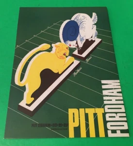 PITT PANTHERS FOOTBALL vs FORDHAM POSTKARTE Nachdruck alte Zeit Programm Bild 25c - Bild 1 von 2