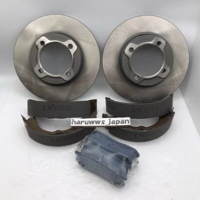 For Subaru 1999-2004 Sambar TT1 TT2 TV1 TV2 Front Brake Rotors, Pads, Shoes Set - Image 1 of 4