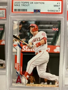 2020 Topps UK Edition 1 Mike Trout [PSA 9] - Picture 1 of 1