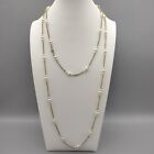 Faux Pearl Station Flapper Necklace 50