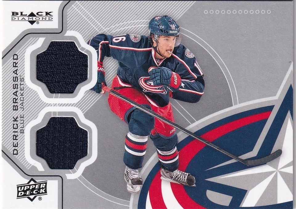 🏒 12-13 BLACK DIAMOND DUAL JERSEY DERICK BRASSARD #CBJ-RJ COLUMBUS BLUE JACKETS - Image 1 of 1