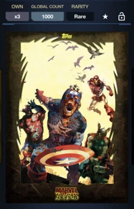 Topps Marvel Collect DIGITAL MARVEL ZOMBIES THOR CAPTAIN AMERICA IRON MAN HULK - Picture 1 of 1
