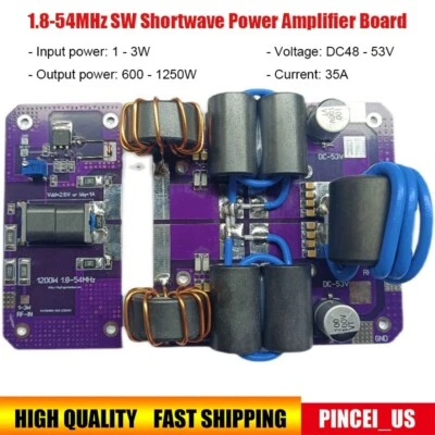 1200 W 1,8-54 MHz SW Kurzwelle Endstufe Platine HF Verstärker Kit pe66 - Bild 1 von 2