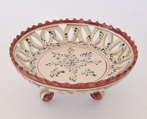 Vintage Keramik Obstschale Handarbeit bemalt griechischer Stil - Bild 1 von 4