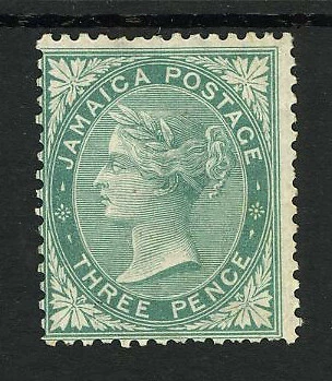M13358 Jamaica 1870 SG10 - 3d green. - Изображение 1 из 1