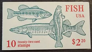 Scott # BK154 (2205-2209) Fish (Tuna, Bass, Catfish) Booklet of 10 Stamps - MNH - Picture 1 of 1