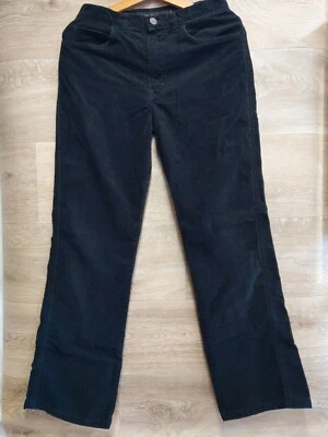 Vintage Calvin Klein Jeans Black Corduroys Size 6 Leather Tag Bootcut  - Image 1 of 4