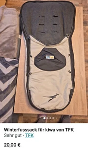 TFK Fußsack Winterfußsack Fleece Beige - Bild 1 von 2