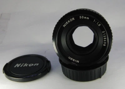 [Quase em perfeito estado] Lente Nikon Ai-s Ais Nikkor 50mm F1.8 Pancake MF Prime do Japão - Imagem 1 de 4