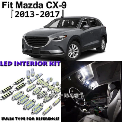 Kit de equipamiento de 10 luces LED interiores blancas para Mazda CX-9 2013 2014 2015 2016 2017 Foto 1 de 4