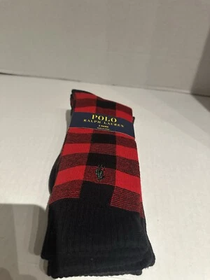 POLO RALPH LAUREN 2 Pares Rosa Azul RAYAS Mezcla Algodón Calcetines Crew 10-13 Nuevos con Etiquetas Foto 1 de 4