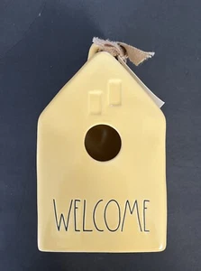 Rae Dunn Birdhouse Artisan Collection Yellow WELCOME by Magenta Decoration NWT - Picture 1 of 5