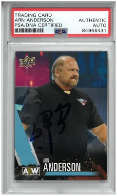 ARN ANDERSON SIGNED AUTOGRAPH SLABBED AEW 2021 UPPER DECK CARD PSA DNA - Image 1 of 2