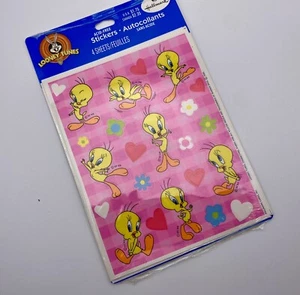 Tweety~Looney Tunes~Hallmark~Vtg 1999~Hearts~4 Sheets~Acid Free Stickers~NEW~NIP - Picture 1 of 2