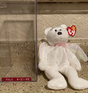 Ty Beanie Babie Halo el Oso Ángel con NARIZ MARRÓN CON ESTUCHE ENVÍO COMBINADO  - Imagen 1 de 10