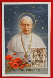 VATICANO VATICAN 1960 POPE PIUS X GIUSEPPE SARTO VENEZIA ROME MAXIMUM CARD D07 - Bild 1 von 2