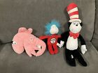 (3) CAT IN THE HAT FISH THING 1 PLUSH DOLLS