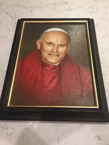 Beautiful Pope John Paul II Original Oil Painting by N. Santuangeo - Picture 1 of 12
