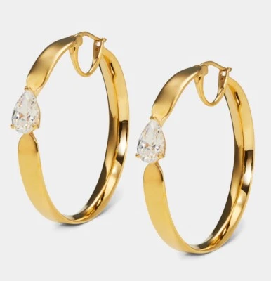 Nadri Farrah Pear CZ 环状黄金耳环已售完!! — 第 1/4 张图片