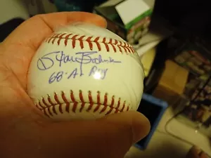 Stan Bahnsen signed AUTO OMLB w/ 1968 AL ROY inscription TRISTAR hologram Expos - Picture 1 of 2