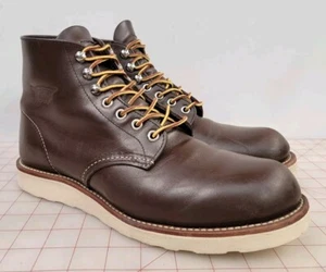 Red Wing 8134 Round Toe Chocolate Chrome Leder Stiefel Größe 8,5 D 🇺🇸 USA Keilabsatz - Bild 1 von 9