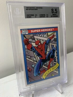 1990 Impel Marvel Universe 1 #29 Spider-Man Graded BGS 8.5 ⬜️ Pop 11 - Image 1 of 2