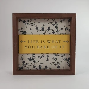 Decoración del hogar Cocina Panadero Hornear Country Vida simple Positiva Madera Marrón Amarillo - Imagen 1 de 10