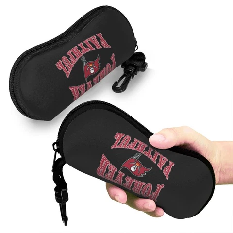 Forever Faithful Tampa Bay Buccaneers Glasses Case Portable Sunglasses Pouch Bag Cover