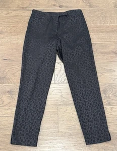 Pantalone elegante nero floreale donna taglia 5/6 express - Foto 1 di 7