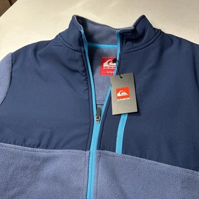 Chaqueta polar Quiksilver The Trail azul cremallera completa para hombre talla mediana nueva con etiquetas Foto 1 de 4