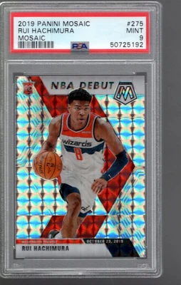 SLA377- 2019-20 Panini Mosaic mosaic #275 Rui Hachimura - PSA Mint (9) - Image 1 of 2