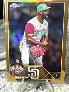 2023 Topps Chrome Update Series - Nick Martinez #USC166 Gold Refractor 1 / 50 - Picture 1 of 4