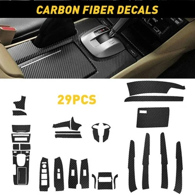 For Honda Accord 2008-2012 Carbon Fiber BK Car Interior Decor Kits Trim Sticker - Image 1 of 4