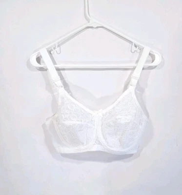 Sujetador de nailon Underscore 34DD para mujer nuevo con aros encaje blanco transparente cobertura completa Foto 1 de 4