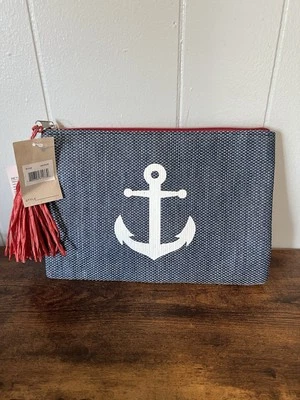 NUEVO CON ETIQUETAS MAGID, tema de anclaje, bolso, bolso de cosméticos, bolsa de playa insertable para cosas pequeñas Foto 1 de 4