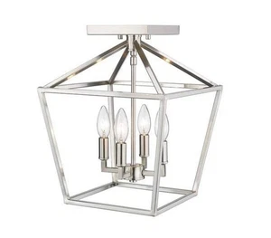 Millennium Lighting 3234-SN Semi Flush Nickel Ceiling Fixture Indoor Light *NEW* - Picture 1 of 6