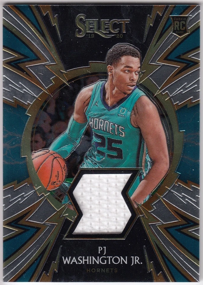 2019-20 Panini Select Sparks Relics Jersey PJ WASHINGTON SP-PJW Hornets Rookie - Image 1 of 1