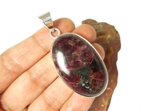 Colgante de piedras preciosas ovalado eudialyte plata esterlina 925 - Imagen 1 de 7
