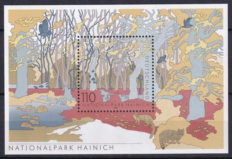 Alemanha 2000 Natureza, parques bloco sem marca de charneira - Imagem 1 de 1