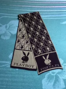 Playboy Bunny Brown Print Warm Winter Scarf Wool OS - Picture 1 of 9