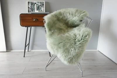 Alfombra australiana genuina de piel de oveja extremadamente suave lana verde sedosa EE. UU. Foto 1 de 4