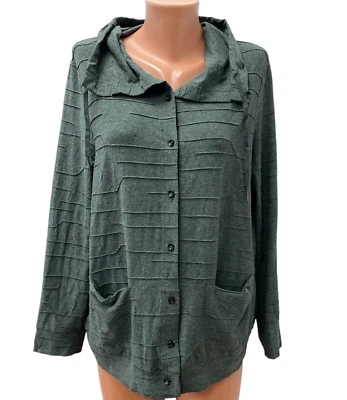 OSKA Größe 3 - XL Jersey Strickjacke Langarm Grün Stretch Jersey - Bild 1 von 4