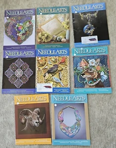 Lot 8 NEEDLE ARTS magazine EMBROIDERS' Guild Embroidery Vol 43 44 45 Sampler Bag - Picture 1 of 1